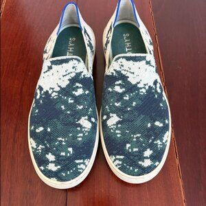 ROTHY’S Sea Green Shibori Original Slip On Sneaker Washable EUC Size 9